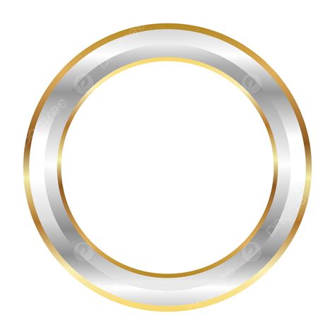 Gold Circle Frame Clipart Png Images Shiny White Gold Border Circle