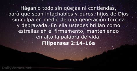 2 De Febrero De 2019 Versículo De La Biblia Del Día Filipenses 2 14 16a