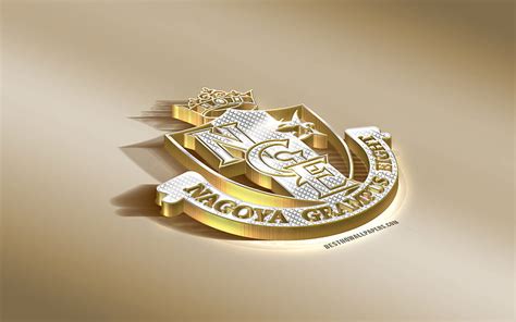 Nagoya Grampus Japanese Football Club Golden Silver Logo Nagoya