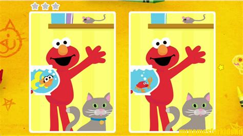 Sesame Street Spot The Difference Animals Children Game