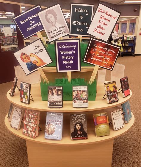 Womens History Month Library Display Library Displays School Library Book Displays