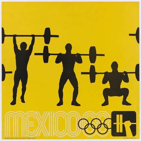 lance wyman 1968 mexico city olympics weight lifting poster ca 1968 · sfmoma