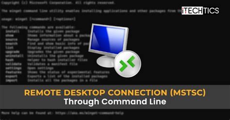 How To Start Remote Desktop Connection Mstsc Using Command Line