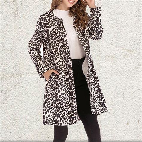 Plus Size Women Leopard Winter Warm Coat Noracora