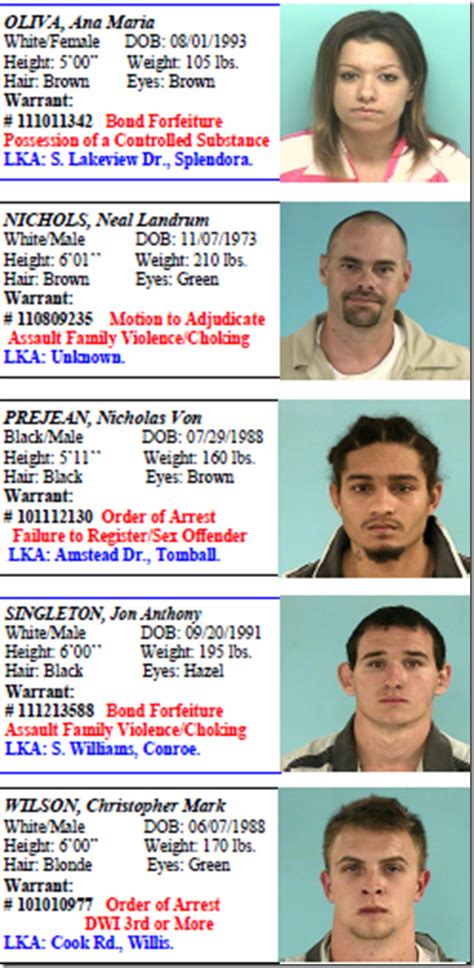 montgomery county featured felons for 2 15 2012 montgomery county police reporter