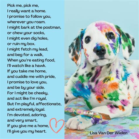 Puppy Poem By Lisa Van Der Wielen In 2021 Kids Poems Super Cute