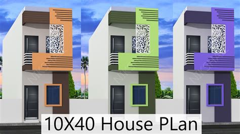 10x40 House Plan With 3d Elevation By Nikshail Youtube