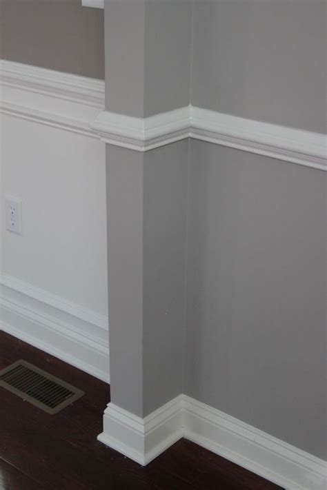 Placing a thick ornate chair rail molding at eye level height can add a dramatic and surprising design element to your room. Chair Rail, Check! | Dining room chair rail, Dining room ...