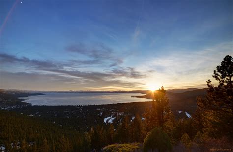 Magic Light During Sunset Yesterday Over Lake Tahoe Looking South Hd
