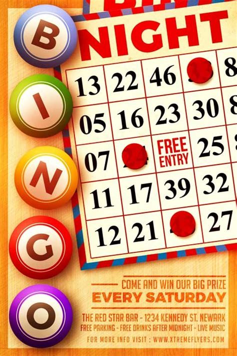 Free Bingo Flyer Template Printable