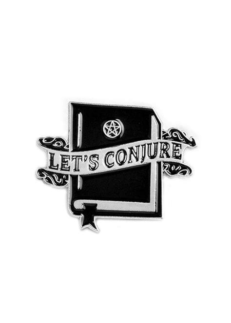 Lets Conjure Spell Book Enamel Pin Attitude Clothing