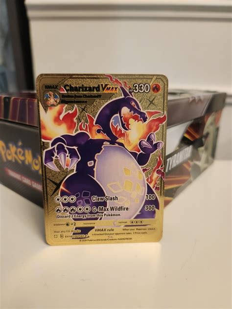 Mavin Charizard Vmax Gold Metal Pokemon Card Nm
