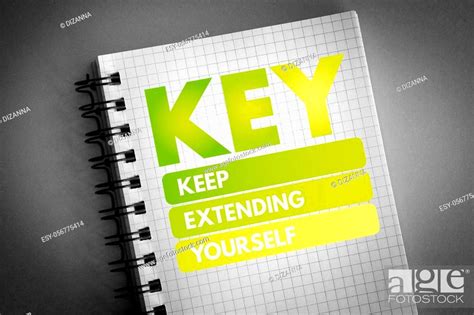 Key Keep Extending Yourself Acronym Business Concept Background