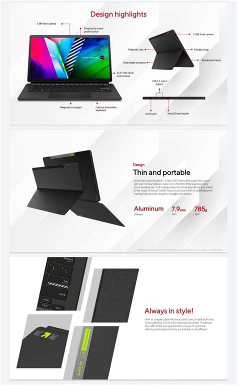 Asus Vivobook 13 Slate Oled T3300 Laptop Detachable Yang Multifungsi