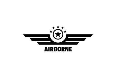 Airborne Logo Simple Style By Anatolir56 Thehungryjpeg