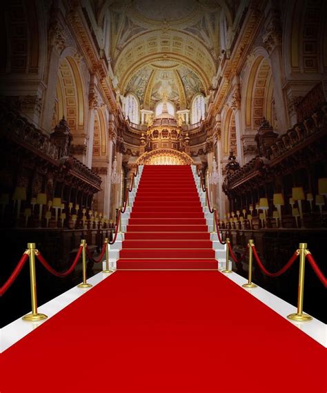 Red Carpet Stairs Photography Backdrops Wedding Cathedral Image 3 Red
