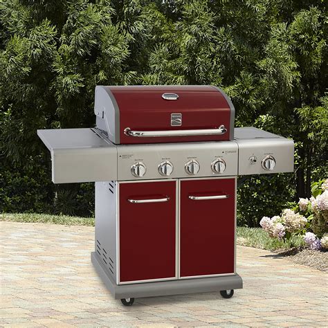 Kenmore 4 Burner Lp Gas Grill With Side Burner Red Shop Your Way