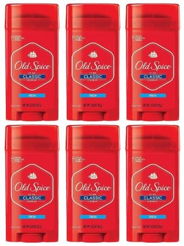 Old Spice Classic Deodorant Fresh Scent 325 Oz Pack Of 6 Pack Of 6