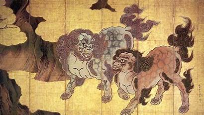 Chinese Japanese Clouds Wallpapers Lions Traditional Mythology