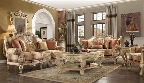 Hd 1633 Homey Design Upholstery Living Room Set Victorian