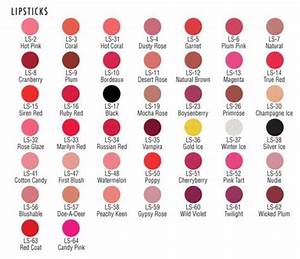 Lipstick Color Chart Lipstick Colors Lipstick Color Chart