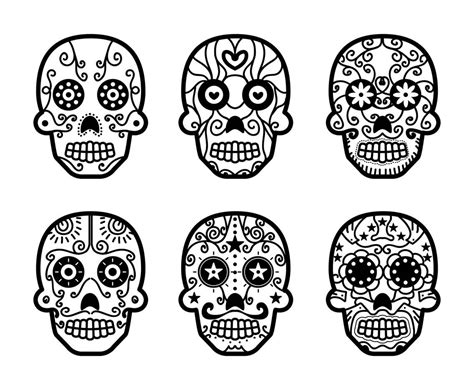 mexican skull vector vector art and graphics