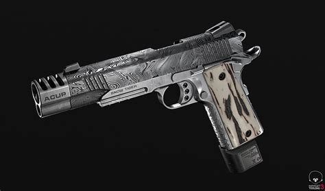 Hd Wallpaper Gun Weapons Engraving Custom Muffler M1911 M1911