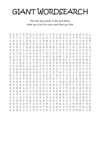 giant chemistry keyword wordsearch by mds814 teaching