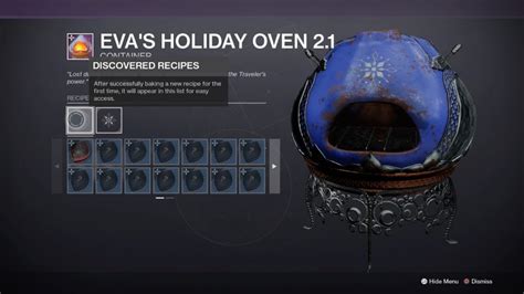 All Dawning Recipes For Evas Holiday Oven In Destiny 2 2021