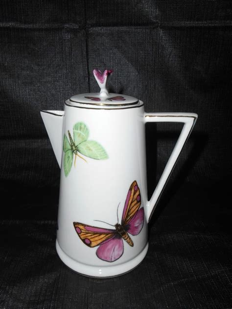 Grace S Teaware Butterfly Teapot Butterflies White Gold Very Pretty