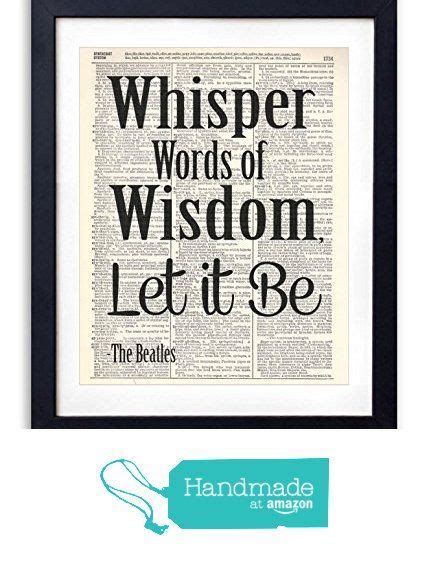 Whisper Words Of Wisdom Typography Quote Upcycled Dictionary Art Print