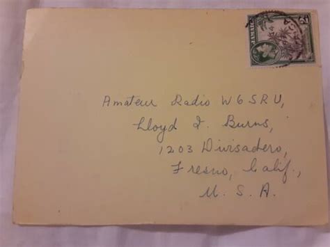 Vintage 1947 Cb Ham Radio Qsl Postcard Kingston Jamaica Call Sign Vp5rs 4614512674