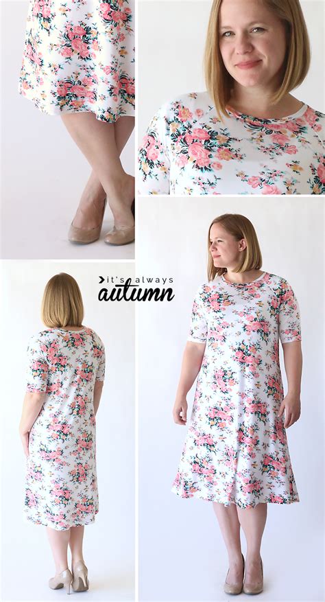 Sewing Pattern Easy The Easy Tee Swing Dress Simple Sewing Tutorial Its