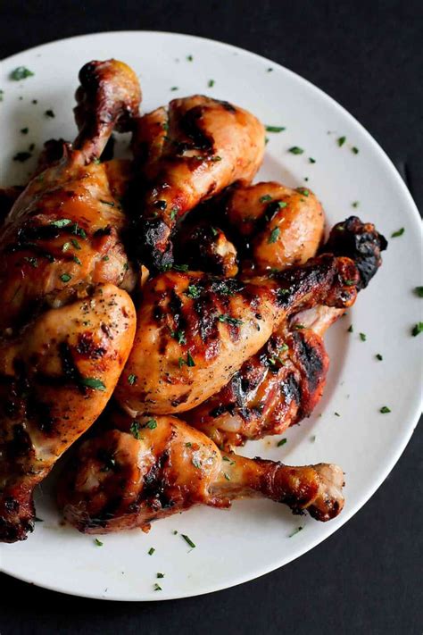 grilled chicken drumsticks with maple dijon and chili sauce recipe