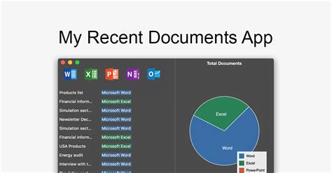 My Recent Documents Access Microsoft Office Applications