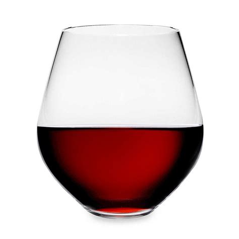 Lenox Tuscany Classics 16 Oz Stemless Red Wine Glasses Set Of 4 Crystal Wine Glasses Red