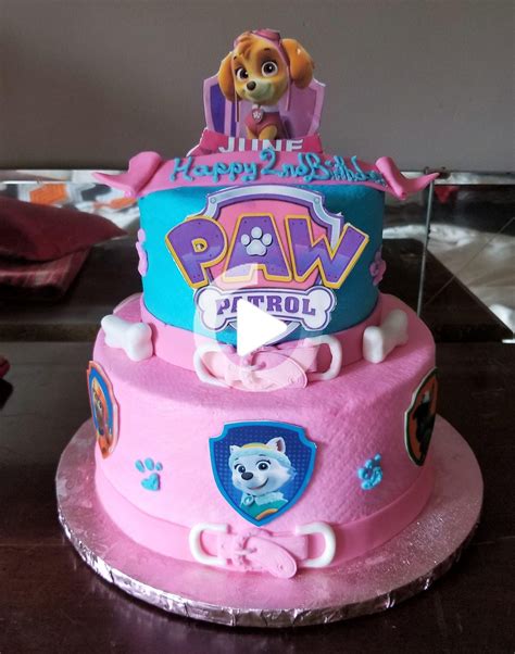 Bananen schokoladen blechkuchen maulwurfkuchen vom blech ein tassenrezept schneller kirsch bananenkuchen einfache kuchen wir haben 6125 leckere einfache kuchen rezepte fur dich gefunden. Paw Patrol Kuchen für ein Mädchen Rosa und Blau Mit Skye ...
