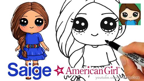 Collection by angelina • last updated 6 weeks ago. How to Draw Saige Easy | American Girl Doll - YouTube