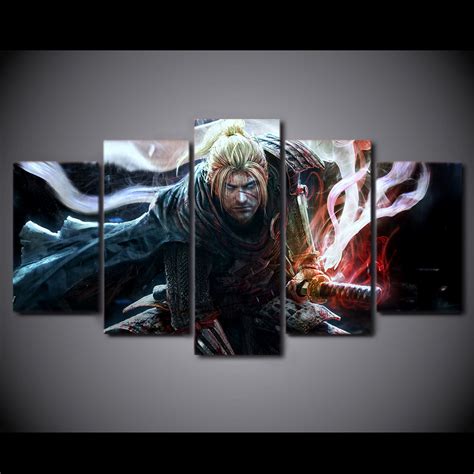 Artsailing 5 Piece Canvas Painting Game Poster Nioh Hd Posters Prints