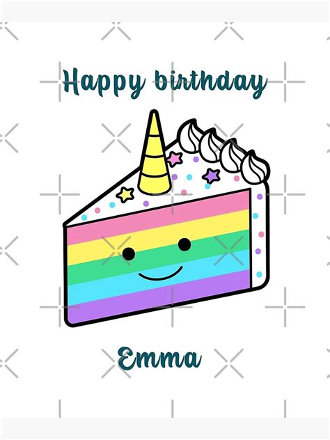 Happy Birthday Emma Personalized Birthday Card Wishes Emma Cool
