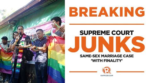 Rappler On Twitter Just In The Supreme Court Upholds Its Decision To Junk The Same Sex
