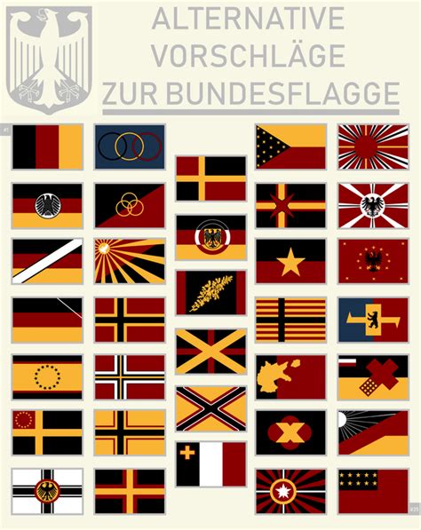 Sheet Of Alternate West German Flag Proposals Vexillology