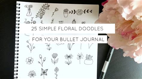 25 Simple Floral Doodles For Your Bullet Journal Youtube Floral