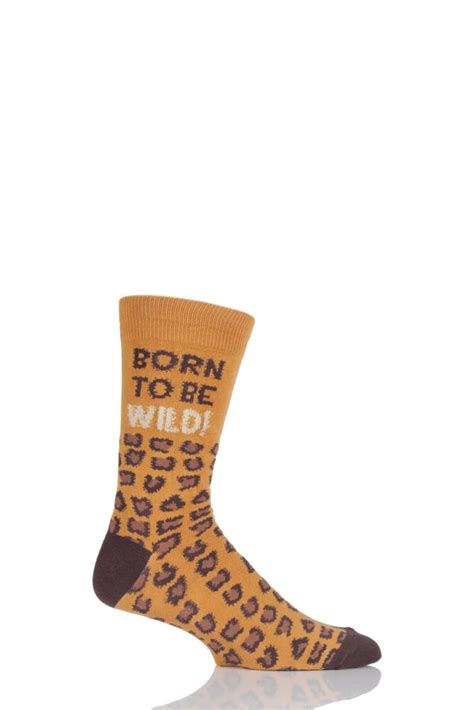 Mens Sockshop Dare To Wear Born To Be Wild Socks
