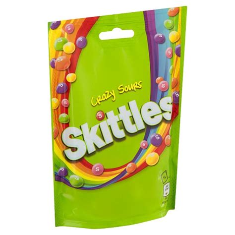 Skittles Crazy Sours Chewy Candy In A Crunchy Crust With Sour Fruit