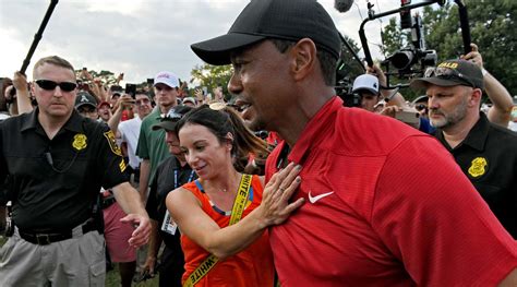 When erica herman was first seen in public with golfing superstar tiger woods, some said many nasty things about her. Tiger's girlfriend, Erica Herman, had best view of his 2019 Masters win