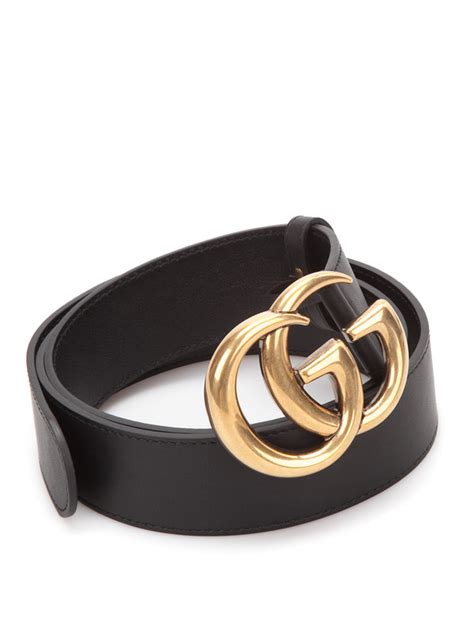 Gucci Leather Belt With Double G Buckle Belts 400593ap00t1000