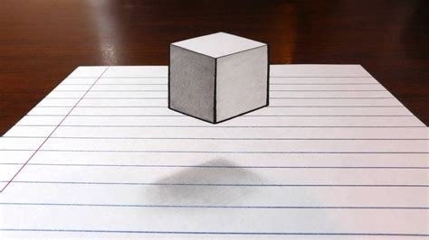 Step By Step 3d Drawings On Paper 3d Trick Art On Line Paper Floating