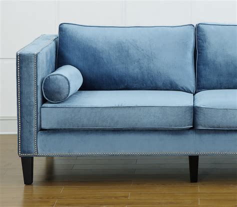 Tov Furniture Cooper Blue Velvet Sofa S18 At