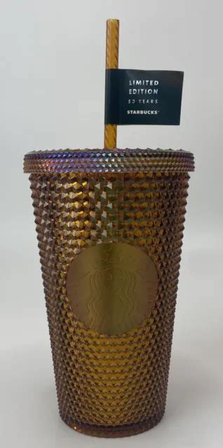Starbucks 2021 Limited Edition 50 Years Gold Studded 16 Oz Tumbler Cup